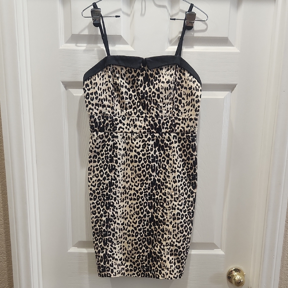 Forever 21 Animal Print Mini Dress with Black Accents